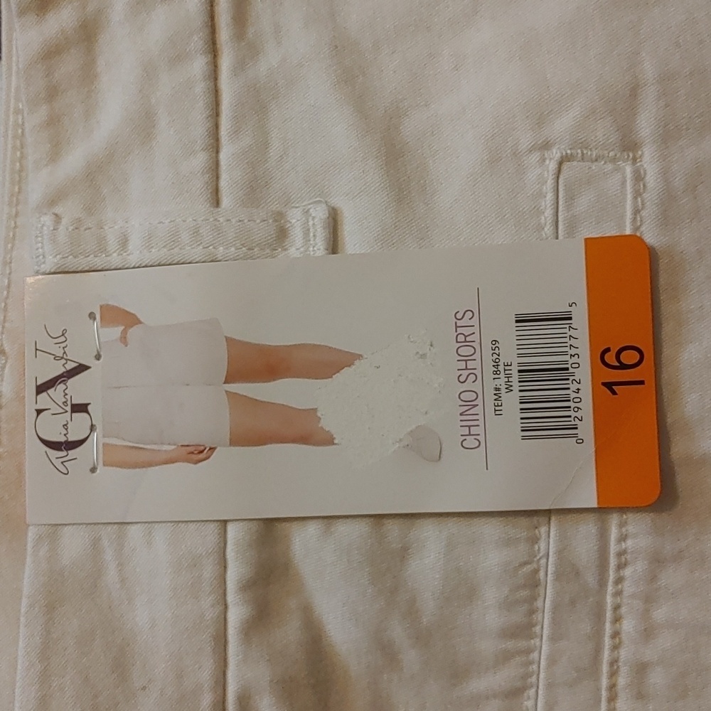 NWT Gloria Vanderbilt Women's Chino Shorts White - Picture 6 of 7